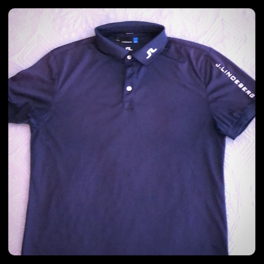 Navy blue golf shirt